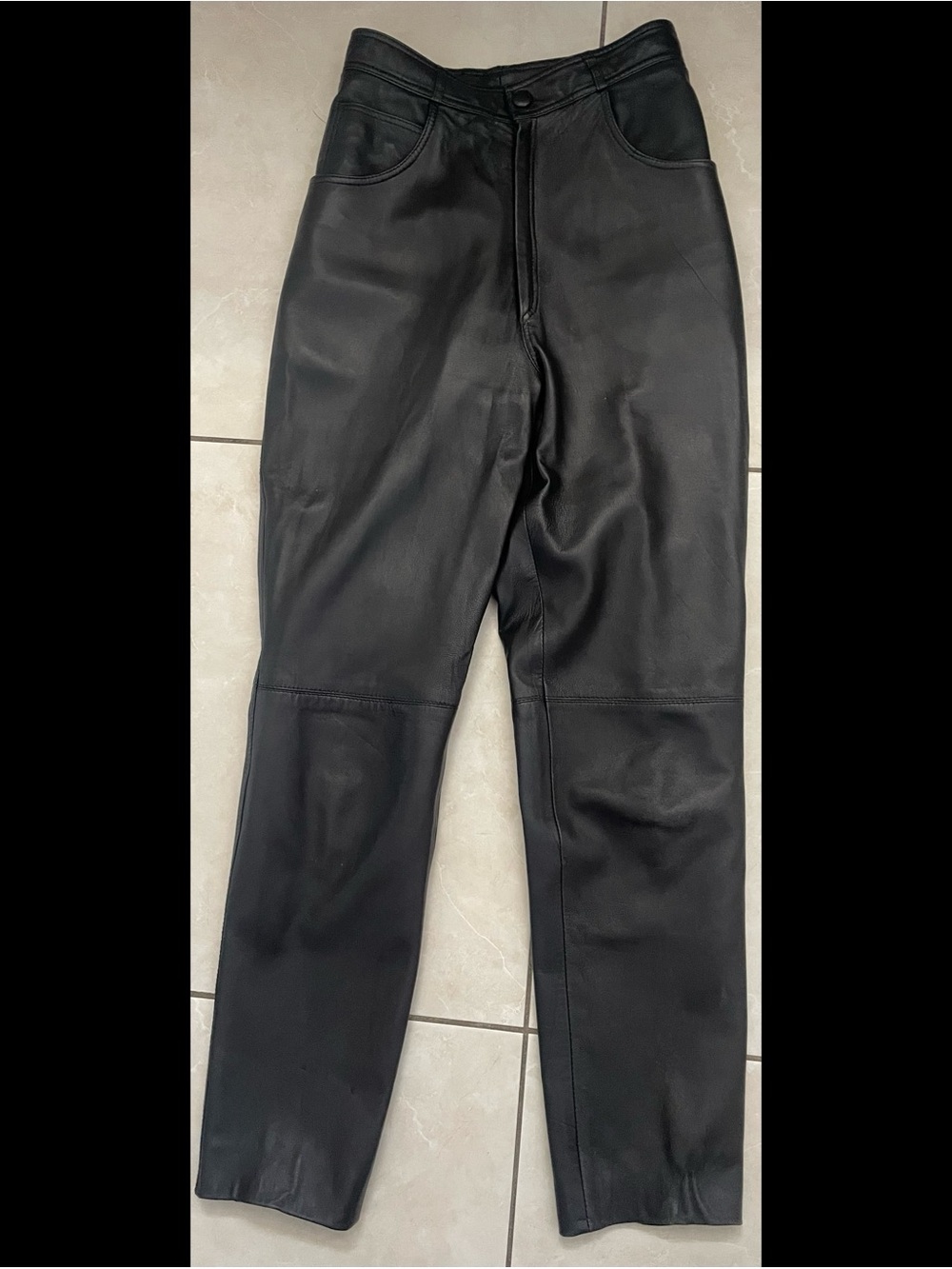Vintage Black Leather Pants